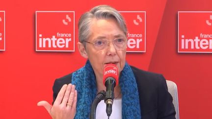 La Première ministre, Élisabeth Borne, le 14 janvier 2023 sur France Inter. (FRANCEINTER / RADIOFRANCE)