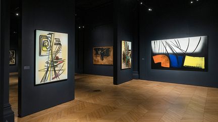 Exposition "Eloge de l'abstraction" avec les œuvres de Hans Hartung. (PATRICK RIMOND)