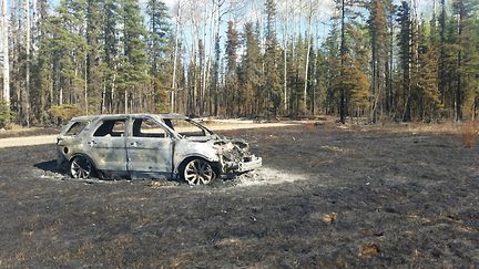 &nbsp; (Certains secteurs sont désormais sous contrôle dans la forêt de Fort Mc Murray, mais gardent les stigmates du brasier © Radio France / Benjamin Illy)