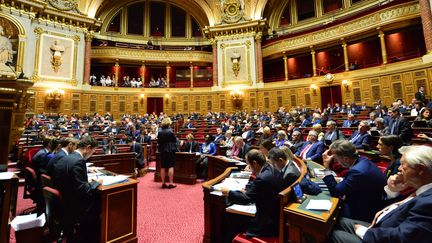 Les sénateurs siègent à Paris, le 24 septembre 2019. (DANIEL PIER / NURPHOTO / AFP)