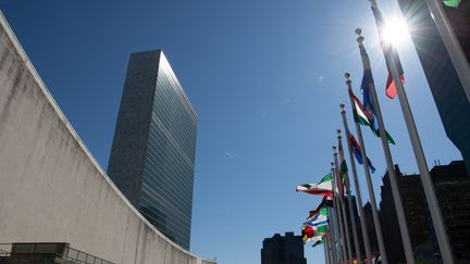 Le siège de l'ONU à New-York, aux Etats-Unis, le 1er avril 2019. (RALF HIRSCHBERGER / DPA)