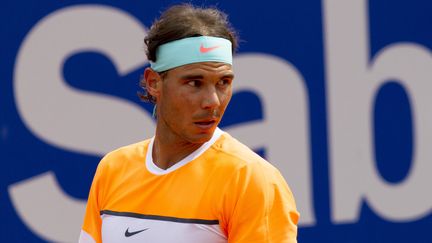 Le tennisman Rafael Nadal lors de sa victoire contre Nicolas Almagro, le 22 avril 2015, &agrave; Barcelone.&nbsp; (MIQUEL LLOP / CITIZENSIDE / AFP)