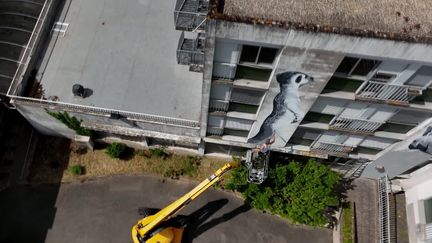 L'ancien hôpital de Loroux-Bottereau en Loire-Atlantique s'est transformé en un lieu artistique éphémère.&nbsp; (FRANCEINFO)