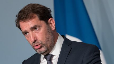 Le ministre de l'Intérieur, Christophe Castaner, après le Conseil des ministres du 27 mai 2020. (JACQUES WITT/SIPA)