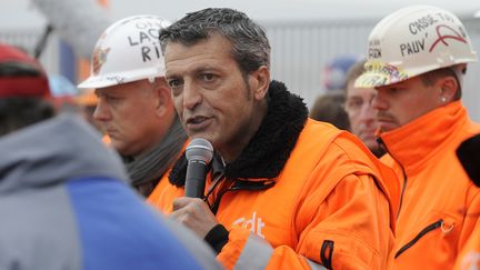 Edouard Martin, responsable CFDT du site ArcelorMittal de Florange (Moselle), le 1er octobre 2012. (JEAN-CHRISTOPHE VERHAEGEN / AFP)