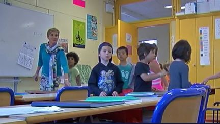 A l'&eacute;cole &eacute;l&eacute;mentaire du Parc, &agrave; M&eacute;rignac (Gironde), le 3 septembre 2014. ( FRANCE 3 / FRANCETV INFO)