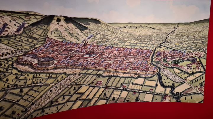 Ce plan représente Autun à l'époque romaine, quand la ville se nommait alors Augustodunum. (OLIVIER EMOND / RADIOFRANCE)