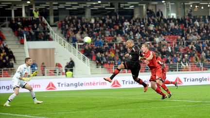 Le match Dijon-Rennes en Coupe de la Ligue, le 25 octobre 2017, au stade Gaston-Gérard de Dijon (Côte-d'Or). (MAXPPP)