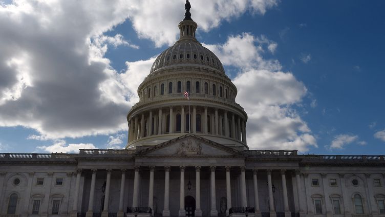 Le&nbsp;Capitole à Washington (Etats-Unis), le 6 mars 2021. (OLIVIER DOULIERY / AFP)