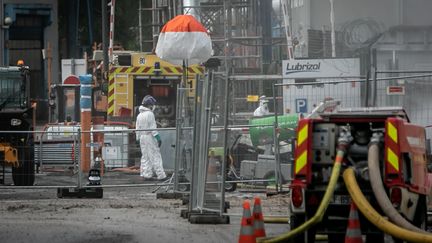 L'usine Lubrizol de Rouen, le 8 octobre 2019. (LOU BENOIST / AFP)