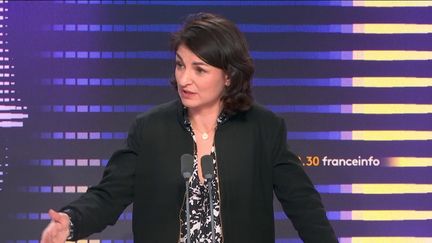 Aurélie Trouvé, députée LFI, invitée du 8h30 franceinfo du 16 novembre (FRANCEINFO / RADIO FRANCE)