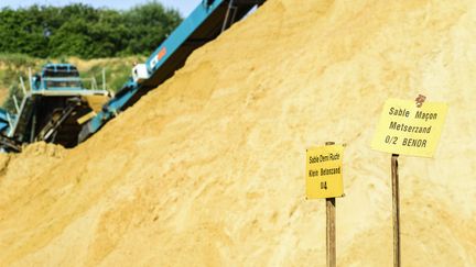 Carrière de sable au&nbsp;Mont-Saint-Guibert (Belgique). (JEAN-MARC QUINET / MAXPPP)