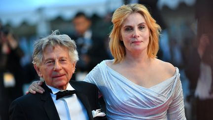 Emmanuelle Seigner avec son mari Roman Polanski à Cannes en mai 2017.
 (LOIC VENANCE / AFP)