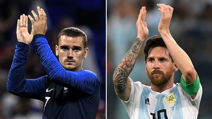 Antoine Griezmann et Leo Messi vont s'affronter en huitièmes de finale de la Coupe du monde 2018. (JEFF PACHOUD / AFP)