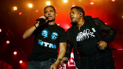 NTM :  Kool Shen et JoeyStarr aux Francofolies de La Rochelle en 2018
 (XAVIER LEOTY / AFP)