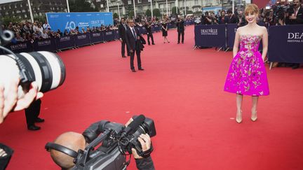 Jessica Chastain arrive sur le tapis rouge de la 40e édition du Festival de Deauville
 (ETIENNE LAURENT/EPA/MAXPPP)