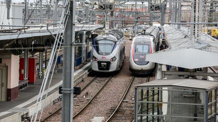 Les cheminots continuent leur mouvement contre la réforme des retraites. À la gare Montparnasse à Paris, ils ont voté à la quasi-unanimité la poursuite de la grève, comme le rappelle sur place le journaliste Paul-Luc Monnier. (FREDERIC SCHEIBER / HANS LUCAS / AFP)