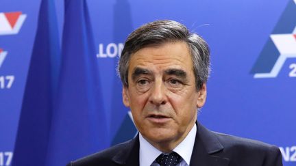 François Fillon, lors de son discours après les résultats du 1er tour de la primaire à droite, qui l'ont placé à la 1ère place. (THOMAS SAMSON / POOL)