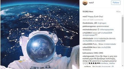 Capture d'écran d'une publication de l'artiste Robert Jahns, alias Nois7, sur son compte Instagram. (INSTAGRAM / NOIS7)