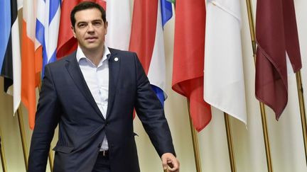 Le Premier ministre grec&nbsp;Alexis Tsipras arrives &agrave; Bruxelles (Belgique) le 26 juin 2015. (JOHN THYS / AFP)