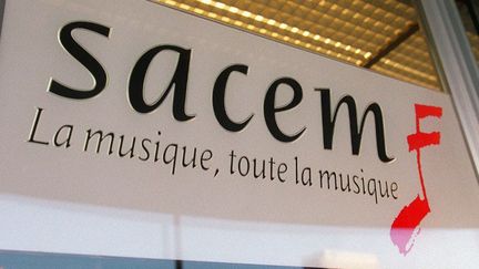 Le logo de la Sacem (Société des auteurs, compositeurs et éditeurs de musique)
 (JEAN-PIERRE MULLER / AFP)