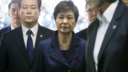 L'ancienne présidente sud-coréenne, Park Geun-hye à Séoul, le 30 mars 2017. (AHN YOUNG-JOON / AFP)