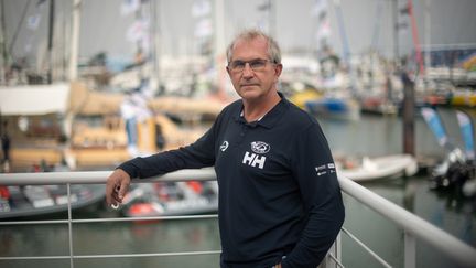 Jacques Caraës, directeur de course du 9e Vendée Globe, le 7 novembre 2020 aux Sables-d'Olonne (Vendée). (LOIC VENANCE / AFP)