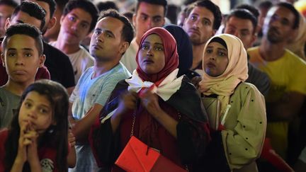 Une défaite qui signifie quasiment l'élimination pour l'Egypte d'une Coupe de monde longtemps désirée, après une attente de 28 ans, avant un dernier match contre l'Arabie Saoudite.
 (MOHAMED EL-SHAHED / AFP)