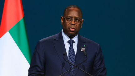 Le président du Sénégal, Macky Sall, à Dubaï, le 1er décembre 2023. (KARIM SAHIB / AFP)