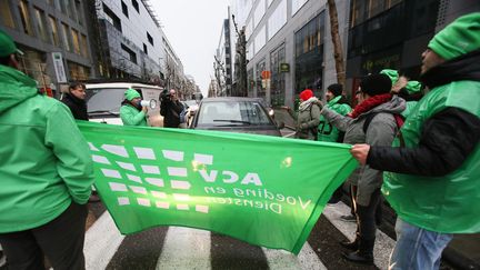 Gr&egrave;ve g&eacute;n&eacute;rale en Belgique pour protester contre les mesures d'aust&eacute;rit&eacute; -&nbsp;Bruxelles 15 D&eacute;cembre 2014 (ISOPIX / SIPA)