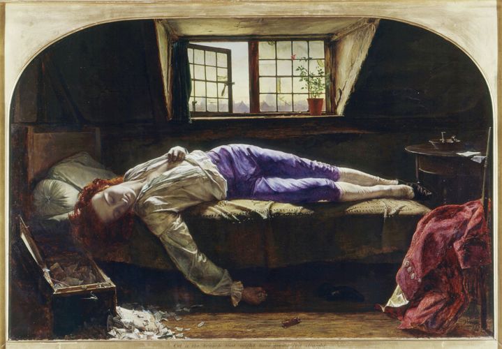 La mort de Chatterton, peint par Henry Wallis en 1856.
 (Eileen Tweedy/The Art Archive/The Picture Desk/AFP)