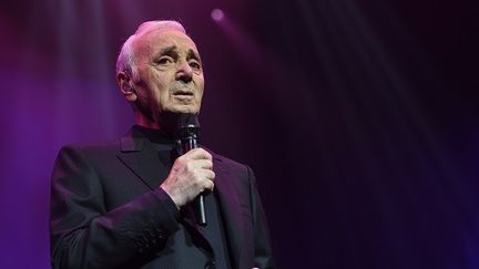 Charles Aznavour au Palais des Sports
 (AFP Photo / Eric Feferberg)