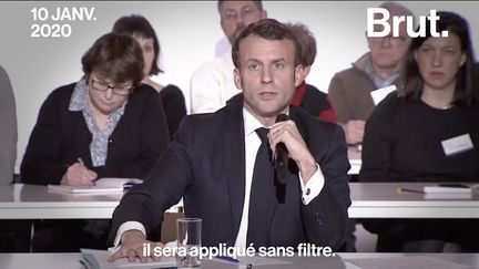 VIDEO. Convention pour le climat : comment a évolué le “sans filtre” d’Emmanuel Macron (BRUT)