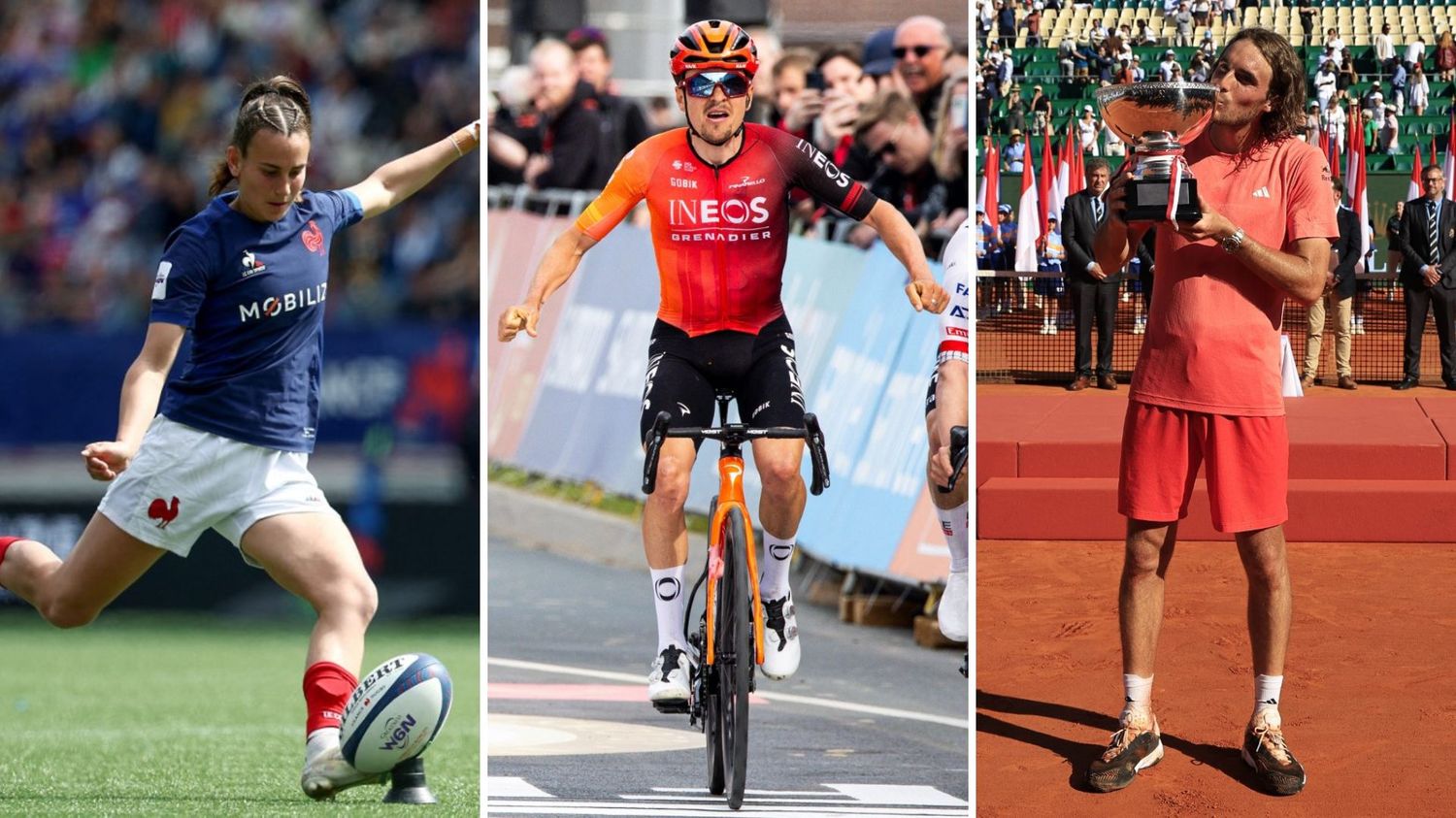 Récap sport week-end : Victoires des Bleus en rugby et en foot, victoire de Sinner en Moto GP