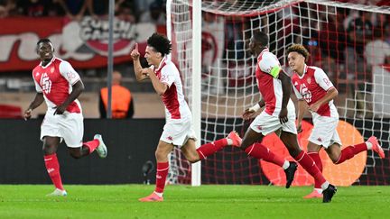 Maghnes Akliouche, pencetak gol bersama Monaco melawan Barca di hari pertama Liga Champions, 19 September 2024. (MIGUEL MEDINA / AFP)