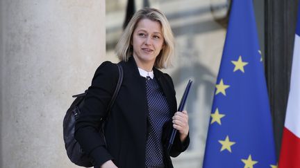 Barbara Pompili, secrétaire d'Etat, devant l'Elysée le 20 avril 2016. (PATRICK KOVARIK / AFP)