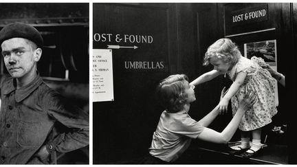 Sabine Weiss - A gauche, Jeune mineur, Lens, 1955 - A droite, Enfant perdu dans un grand magasin, New York, 1955
 (Sabine Weiss)