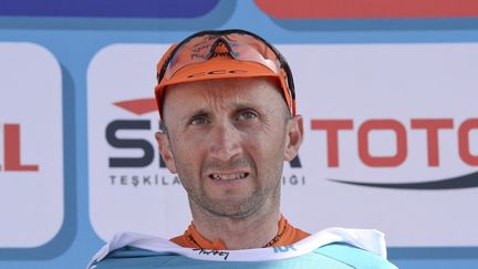 Davide Rebellin le 29 avril 2015, lors du Tour de Turquie. (ARTUR WIDAK / AFP)