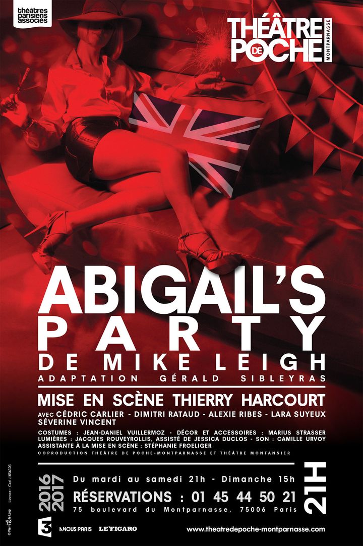 "Abigail's Party" : l'affiche (Théâtre de Poche Montparnasse - 2017)
 (Théâtre de Poche Montparnasse)