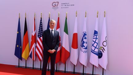 Bruno Le Maire, le ministre de l'Economie et des Finances lors de l'arrivée de ses homologues du G7, à Chantilly le 17 juillet 2019 (ERIC PIERMONT / AFP)