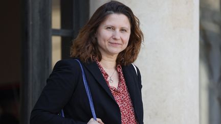 Roxana Maracineanu, ministre des Sports, à l'Élysée à Paris, le 23 février 2022.&nbsp; (LUDOVIC MARIN / AFP)