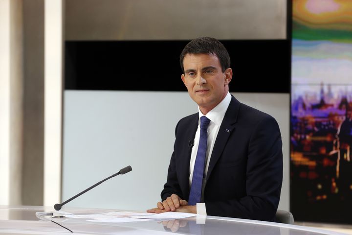 Le Premier ministre Manuel Valls sur le plateau du 20 heures de France 2, dimanche 7 d&eacute;cembre 2014. (FRANCOIS GUILLOT / AFP)