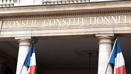 La devanture du Conseil constitutionnel, le 25 août 2022 à Paris. (ARNAUD PAILLARD / HANS LUCAS / AFP)