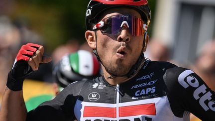 Caleb Ewan lors du&nbsp; Benelux Tour, le 3 septembre 2021. (DAVID STOCKMAN / BELGA MAG via AFP)