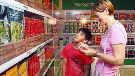 Un supermarché virtuel en Australie. (MARIANNA MASSEY / GETTY IMAGES ASIAPAC)