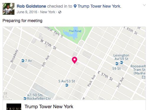 Capture décran du compte Facebook de Rob Goldstone. (BUSINESS INSIDER)