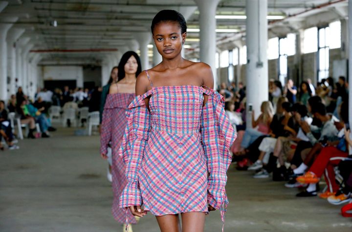 Eckhaus Latta printemps-été 2019 à New York, septembre 2018
 ( Ovidiu Hrubaru/WWD/REX/Shutterstock/SIP)