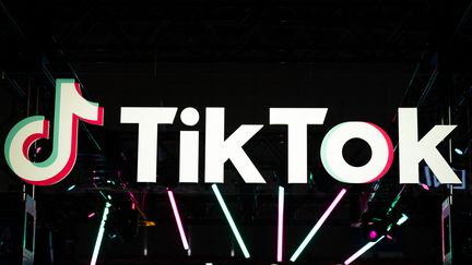 Le logo TikTok présenté lors le "Tokyo Game Show" le 15 septembre 2022. (YUICHI YAMAZAKI / AFP)