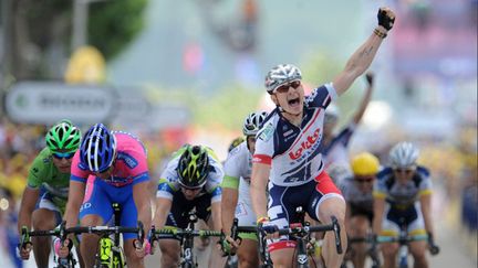 André Greipel gagne la 4e étape à Rouen au terme d'un sprint maîtrisé. L'Allemand, tout en puissance, conquiert sa 2e victoire sur la Grande Boucle.