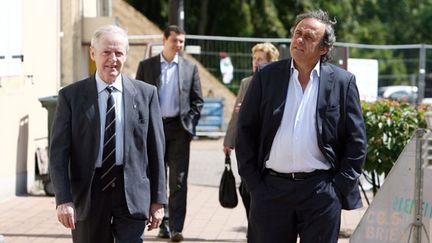 &nbsp; (Michel et Aldo Platini dans les rues de Joeuf. © Maxppp)